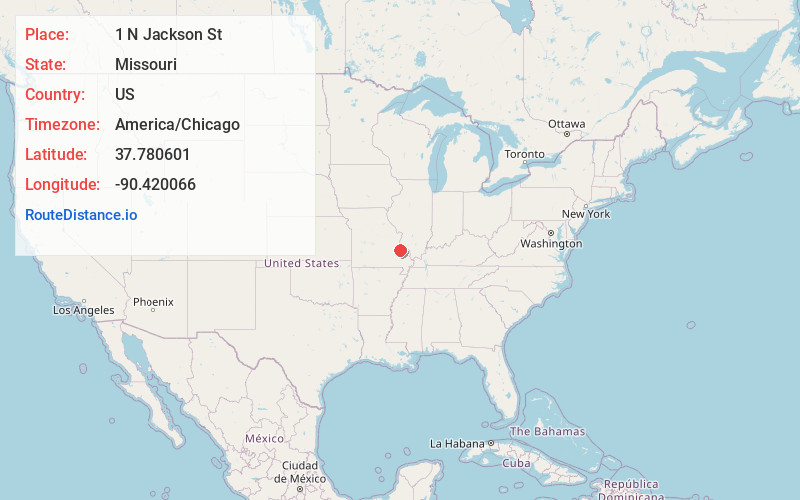 Map of 1 N Jackson St