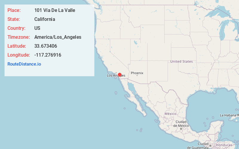 Map of 101 Vía De La Valle