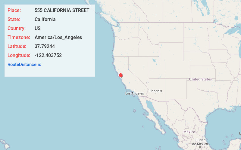 Map of 555 CALIFORNIA STREET