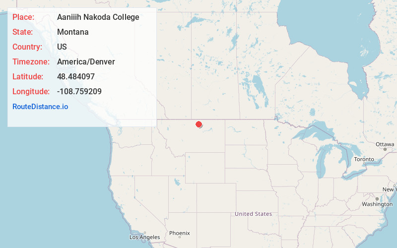 Map of Aaniiih Nakoda College