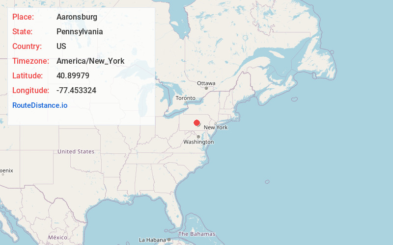 Map of Aaronsburg