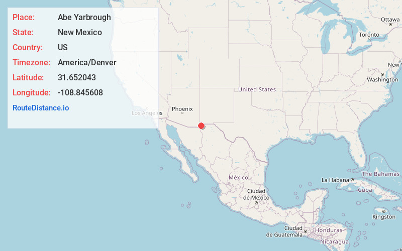 Map of Abe Yarbrough