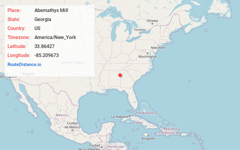 Map of Abernathys Mill