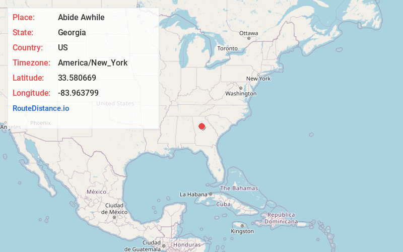 Map of Abide Awhile