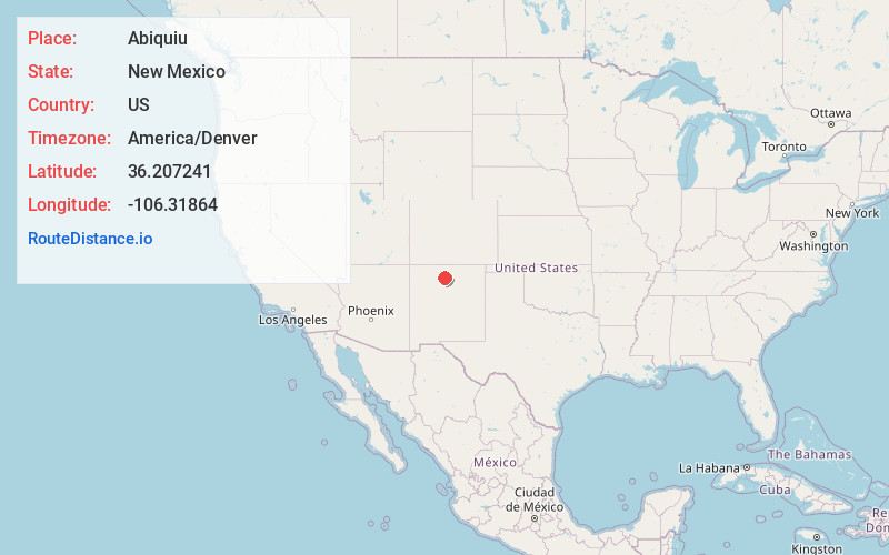 Map of Abiquiu