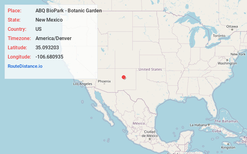 Map of ABQ BioPark - Botanic Garden