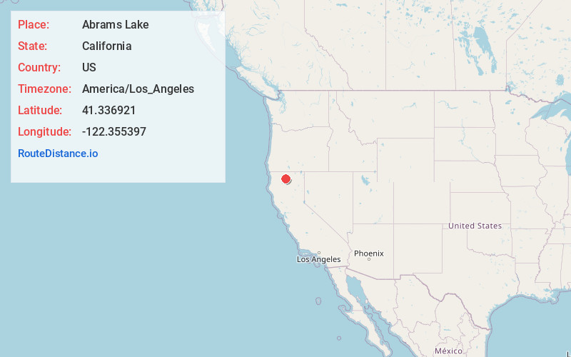 Map of Abrams Lake