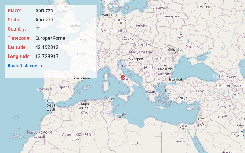 Map of Abruzzo