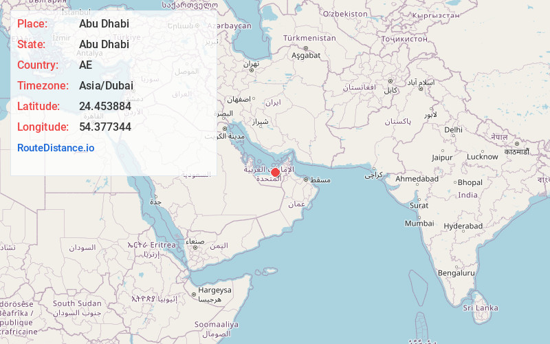 Map of Abu Dhabi