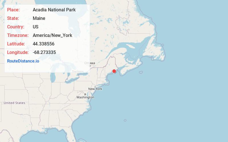 Map of Acadia National Park