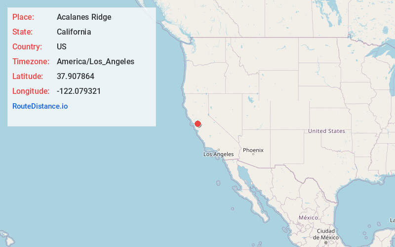 Map of Acalanes Ridge