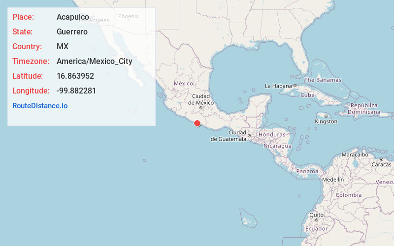Map of Acapulco