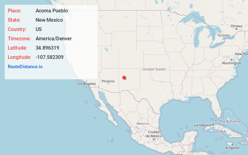 Map of Acoma Pueblo