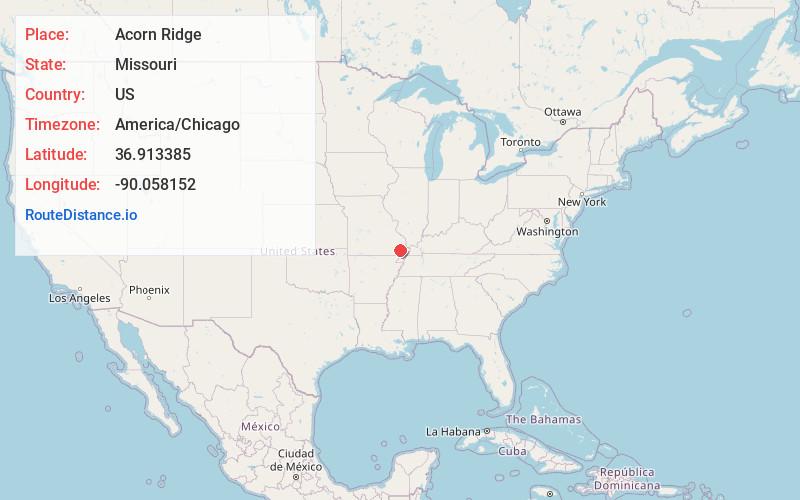 Map of Acorn Ridge