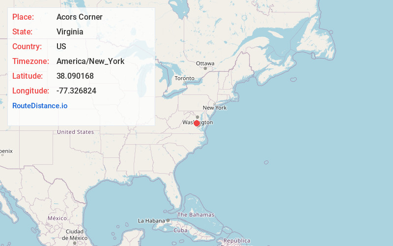 Map of Acors Corner