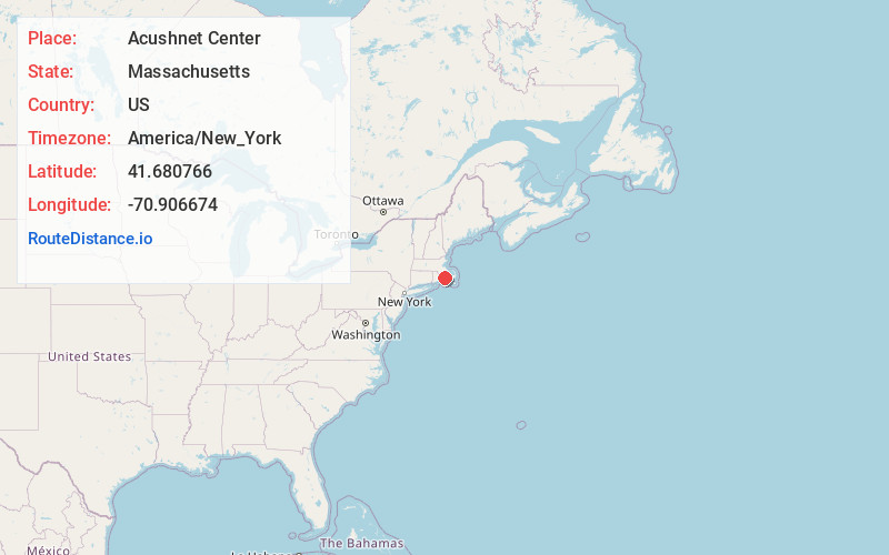 Map of Acushnet Center