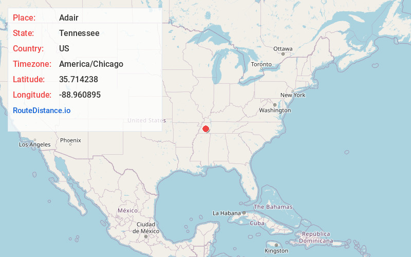 Map of Adair