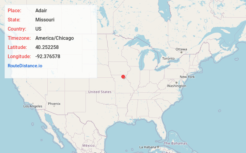 Map of Adair