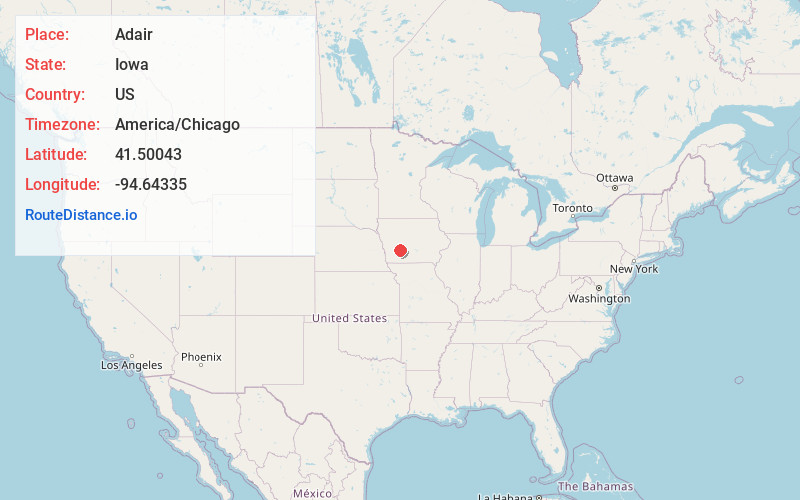 Map of Adair