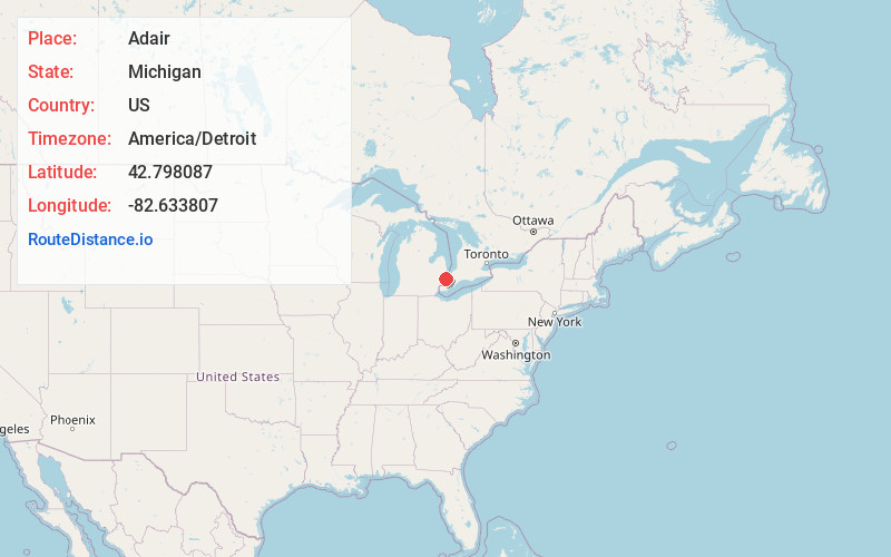 Map of Adair