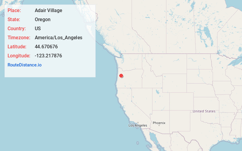 Map of Adair Village