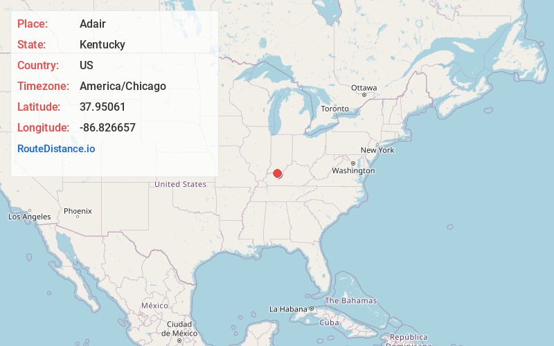 Map of Adair
