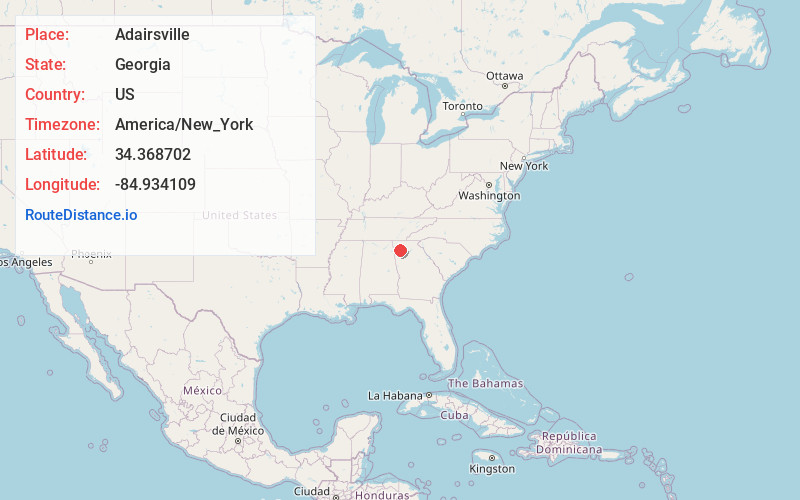 Map of Adairsville