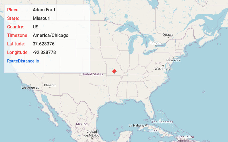 Map of Adam Ford