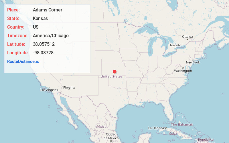Map of Adams Corner