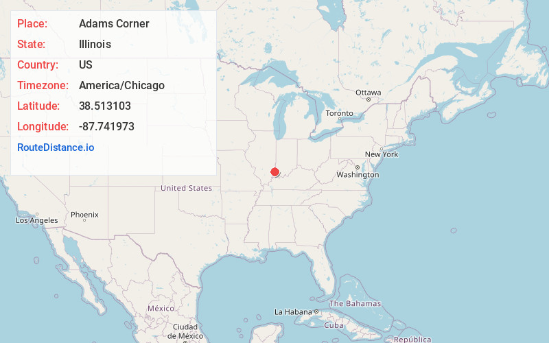 Map of Adams Corner