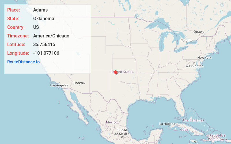 Map of Adams
