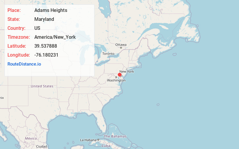 Map of Adams Heights