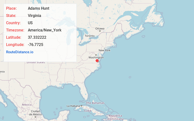 Map of Adams Hunt