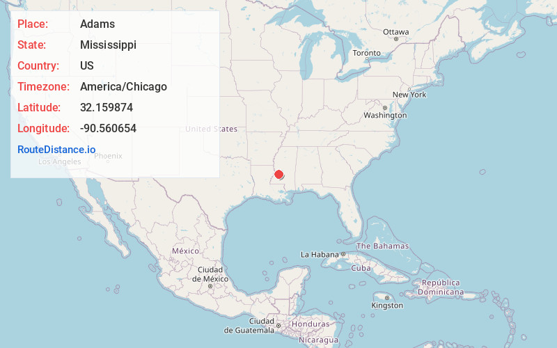Map of Adams