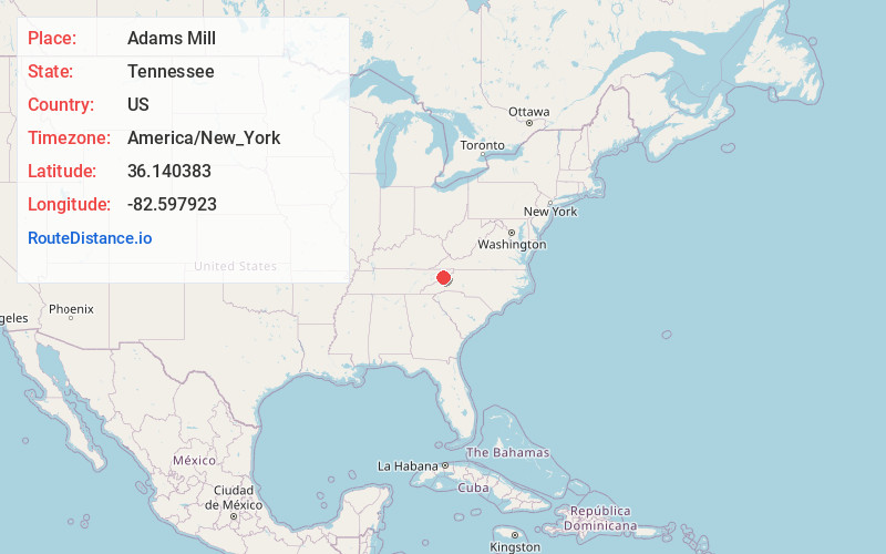 Map of Adams Mill