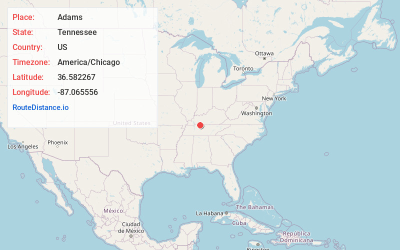 Map of Adams