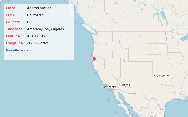 Map of Adams Station