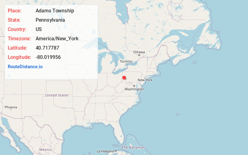 Map of Adams Township