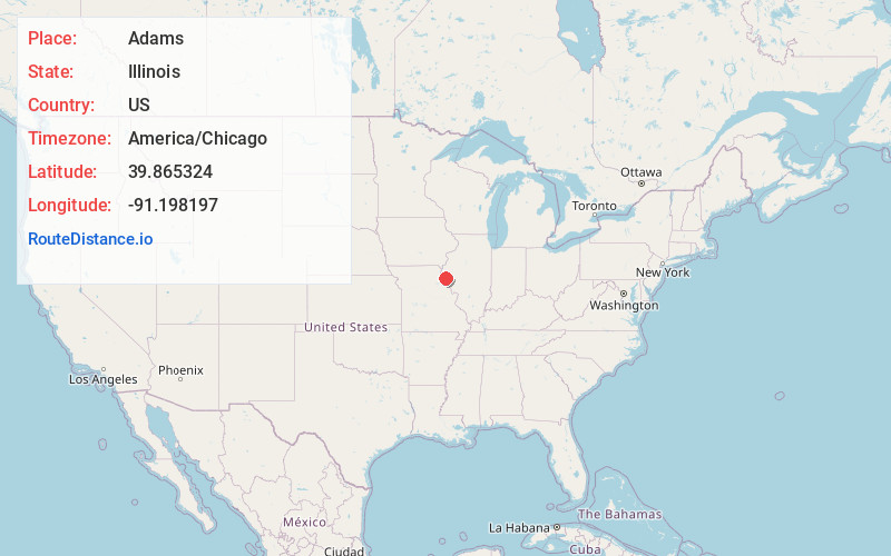 Map of Adams