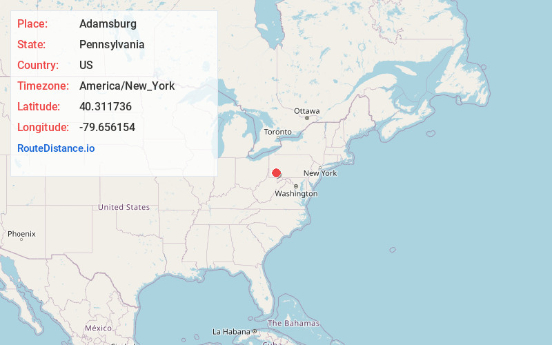 Map of Adamsburg