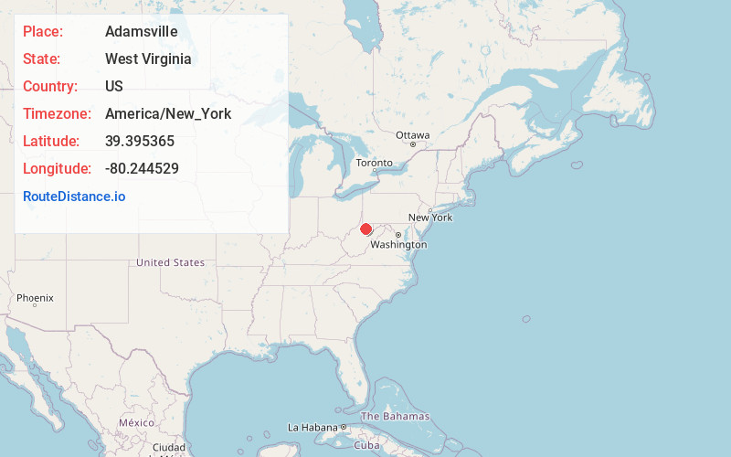 Map of Adamsville