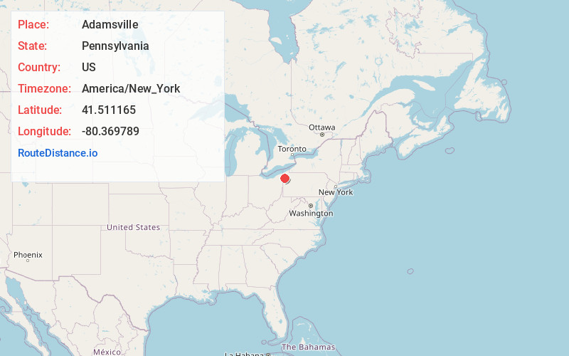 Map of Adamsville