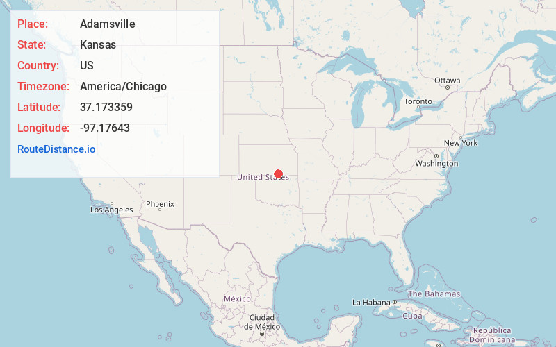 Map of Adamsville