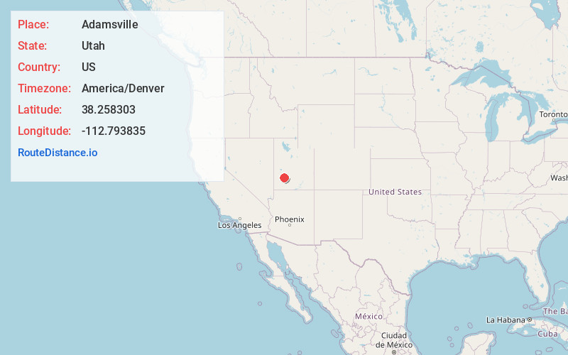 Map of Adamsville