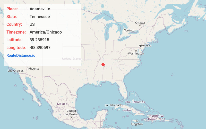 Map of Adamsville