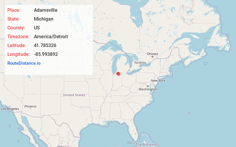 Map of Adamsville