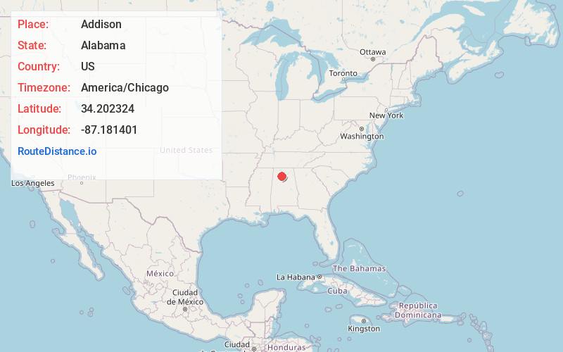 Map of Addison