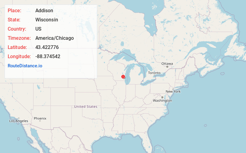 Map of Addison