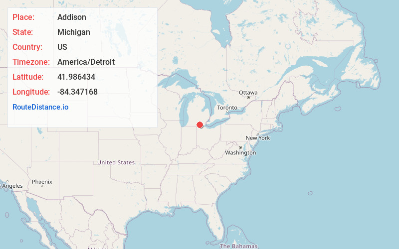 Map of Addison