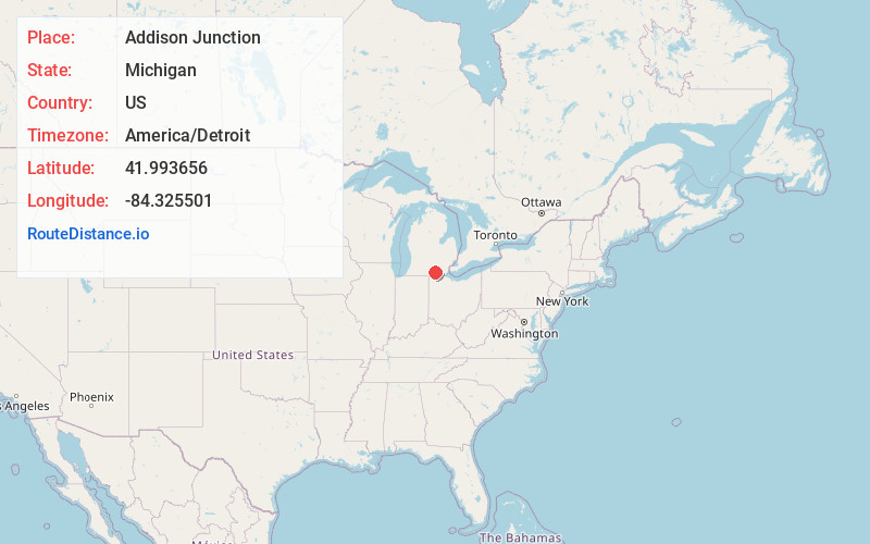 Map of Addison Junction